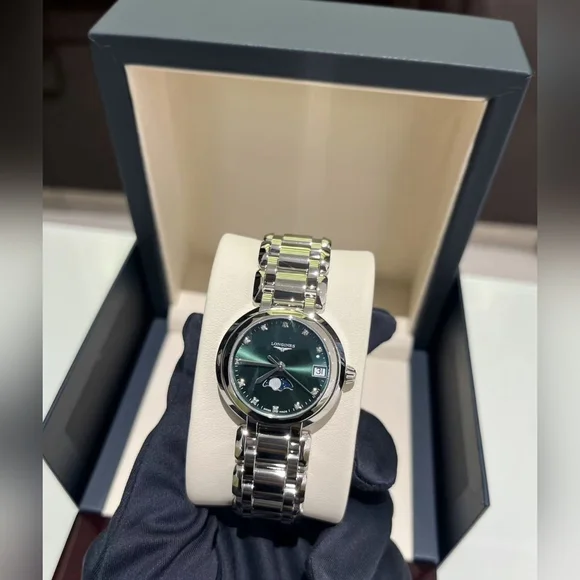 Longines Primaluna Moonphase Green Watch